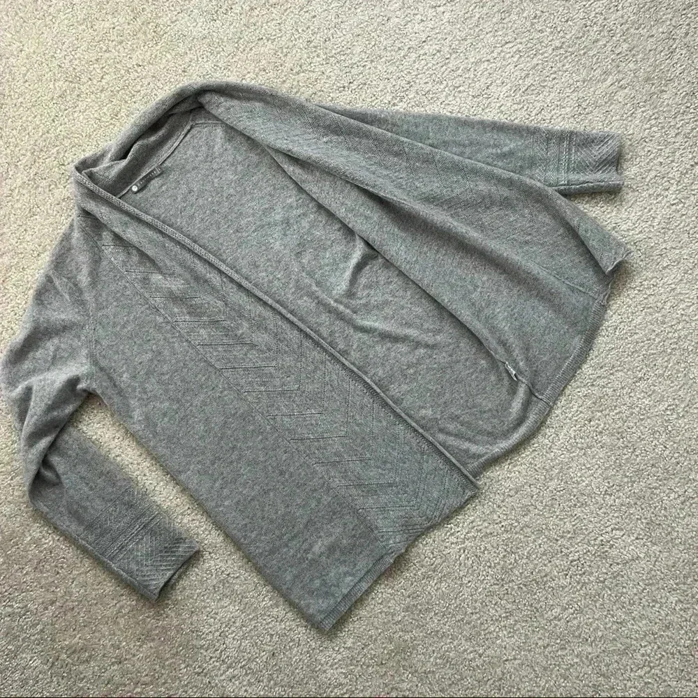 Incashmere Drape Front Open Cardigan Gray Women’s… - image 5